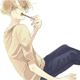 💮 74a96fae アニメ, マンガ, 少年, キャラクター, アート, イラスト telegram sticker