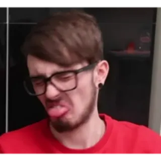 😝 6d0f09ce ผู้ชาย, ใบหน้า, แว่นตา, สีหน้า telegram sticker