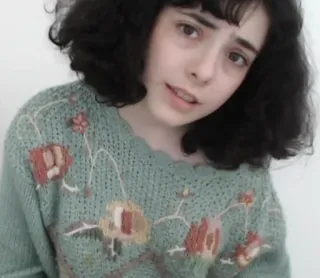 ❤ 1f79047b wanita, potret, sweter, orang, gadis whatsapp sticker