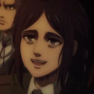 ⭐ efdd96e2 Pieck Finger Attack on Titan Anime, Manga, Tentara, Serius, Pieck, Jari whatsapp sticker