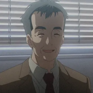 😊 289bc641 anime, hombre, retrato, sonriendo, hombre mayor telegram sticker