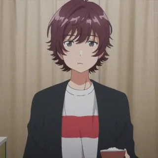 😐 3394a3ed Anime, Chico, Comiendo, Personaje, Dibujo animado telegram sticker