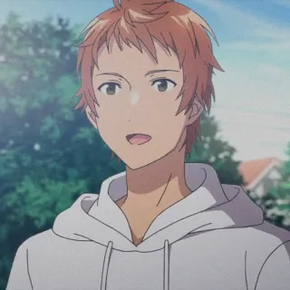 🙂 461ada49 Anime, Hombre, Persona, Sudadera con capucha, Dibujo animado, Retrato telegram sticker