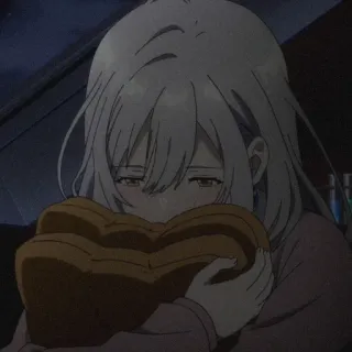 😔 f113b16f Anime, Triste, Chica, Llorando, Personaje, Animado telegram sticker