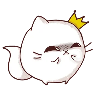 😈 1c8ba624 gato, corona, lindo, dibujos animados, animal, emoji, pegatina telegram sticker