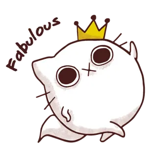 👑 599691e5 Fabulous gato, fabuloso, lindo, corona, animal, mascota telegram sticker