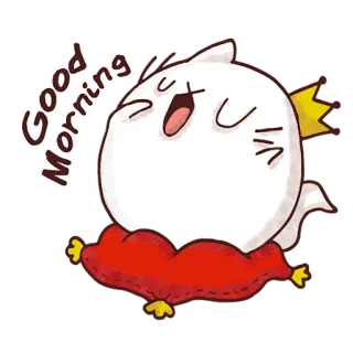 ☀️ ae5bcc96 Good Morning buenos días, saludo, lindo, dibujos animados, gato, animal telegram sticker