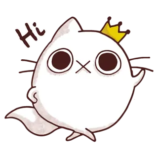👋 f37c72f8 Hi lindo, fantasma, hola, saludo, kawaii, dibujos animados, amigable telegram sticker