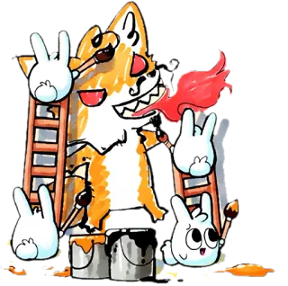 🔥 f0c771c3 binatang, kartun, cat, kreativitas, seni, lucu whatsapp sticker