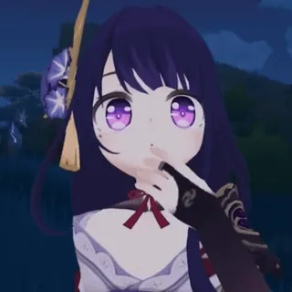 😯 005637e2 Raiden Shogun Genshin Impact Аниме, Genshin Impact, Райдэн Сёгун, Вайфу, Видеоигра, Мультфильм, Фанатское творчество telegram sticker