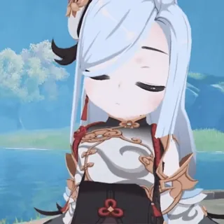 😞 3640574f Shenhe Genshin Impact Аниме, Игра, Genshin Impact, Шэньхэ, Милый telegram sticker