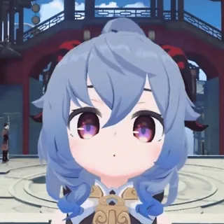 😳 3d0213e5 Ganyu Genshin Impact Аниме, Игра, Genshin Impact, Гань Юй, Милый, Каваий telegram sticker