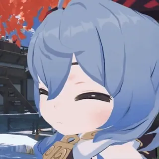 😸 52b713b5 Ganyu Genshin Impact Аниме, Видеоигра, Милый, Чиби, Гань Юй, Genshin Impact telegram sticker
