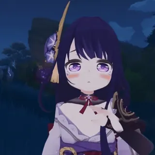 😳 5eee3d46 Raiden Shogun Genshin Impact Аниме, Видеоигра, Персонаж, Вайфу, Милый, Райдэн Сёгун, Genshin Impact telegram sticker