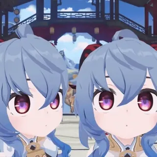 😳 6da899f2 Ganyu Genshin Impact аниме, видеоигра, милый, стикер, гань юй, genshin impact telegram sticker