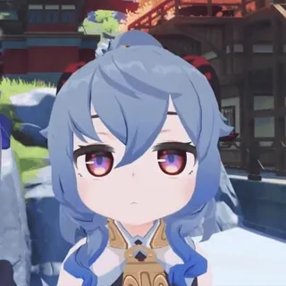 😒 7cadae4c Ganyu Genshin Impact Аниме, Видеоигра, Genshin Impact, Гань Юй, Милый, Мультфильм telegram sticker