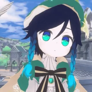 😯 91ebdd87 Venti Genshin Impact Аниме, Видеоигра, Genshin Impact, Венти, Милый, Персонаж telegram sticker