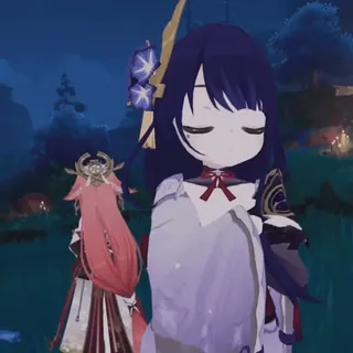 😴 b29f8883 Raiden Ei Genshin Impact Аниме, Genshin Impact, Райдэн Эи, Яэ Мико, Видеоигра telegram sticker