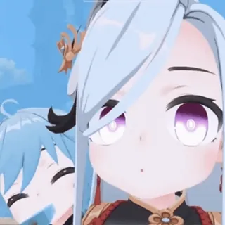 😸 b4e5656a Shenhe Genshin Impact Аниме, Видеоигра, Шэньхэ, Genshin Impact, Чиби, Милый telegram sticker