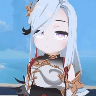 🤔 ce7a7667 Shenhe Genshin Impact Аниме, Игра, Видеоигра, Персонаж, Genshin Impact, Шэньхэ telegram sticker