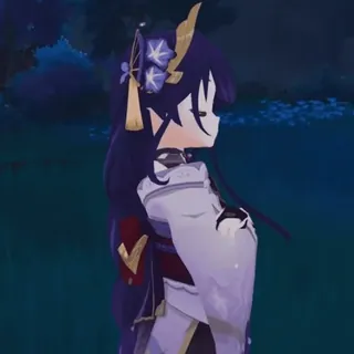 😒 dbf678fc Raiden Shogun Genshin Impact Аниме, Видеоигра, Персонаж, Райдэн Сёгун, Genshin Impact telegram sticker