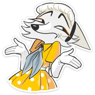 🤷‍♀️ 619edb46 cartone animato, volpe, animale, scrollata spalle, interrogativo, gesto telegram sticker