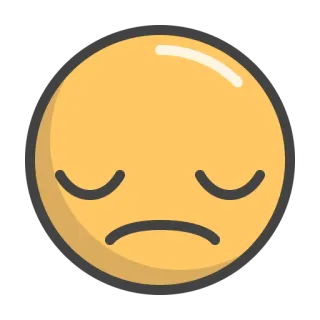 😞 38a2bbb0 emoji, smutny, twarz, nieszczęśliwy, wyraz, nastrój, ikona, naklejka telegram sticker