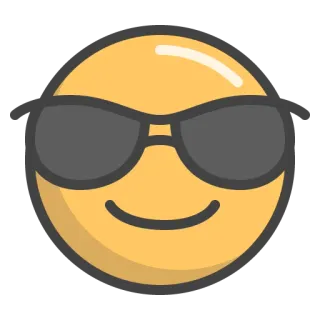 🥸 5df6af5c emoji, smiley, okulary przeciwsłoneczne, cool, twarz telegram sticker