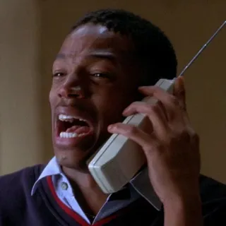 📱 0d766f07 mężczyzna, telefon, krzyczący, zdenerwowany, komórka whatsapp sticker