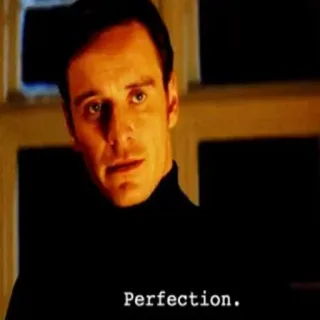 👌 59db86f6 Perfection. perfekcja, Michael Fassbender, aktor, celebryta, portret, mem whatsapp sticker