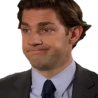 😞 5feef944 Jim Halpert The Office Jim Halpert, Biuro, wyraz twarzy, twarz, serial, sitcom whatsapp sticker