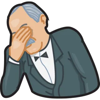 😑 ca4cd03b 捂脸, 失望, 尴尬, 失败 telegram sticker