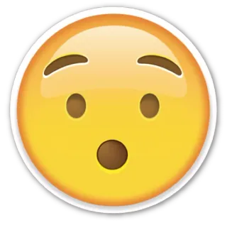 😯 a2f70218 Emoji, Gesicht, Ausdruck, Schockiert, Überrascht telegram sticker