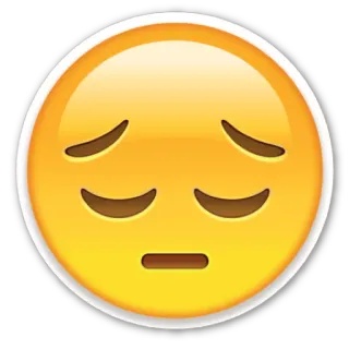 😔 ef2bed41 Emoji, Traurig, Unglücklich, Niedergeschlagen, Enttäuscht, Gelbes Gesicht telegram sticker