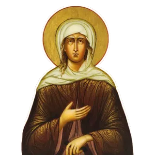 👋 13798dc0 Postać religijna, Święta, Ikona, Chrześcijaństwo, Kobieta, Halo telegram sticker