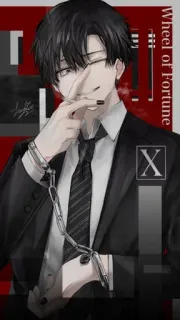 🚬 4093e841 Wheel of Fortune Anime, Sigaretta, Completo, Ruota della Fortuna, Maschio telegram sticker