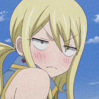 😳 41703a82 Lucy Heartfilia Fairy Tail 애니메이션, 귀여운, 웃긴, 여자, 만화, 페어리 테일, 루시 하트필리아 telegram sticker
