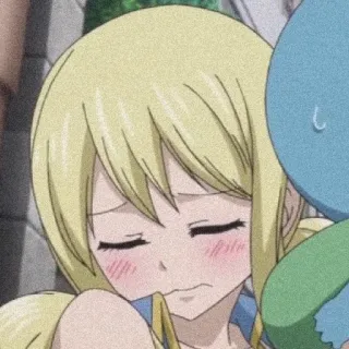 ☺️ 6d3e55c3 Lucy Heartfilia Fairy Tail 애니메이션, 루시 하트필리아, 페어리 테일, 만화, 금발 머리 telegram sticker