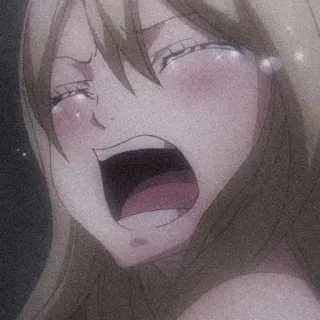 😭 f934018e 애니메이션, 울음, 슬픈, 소녀, 눈물, 감정적인 telegram sticker