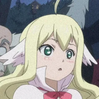 🥺 fb3cc70d Mavis Vermillion Fairy Tail 애니메이션, 페어리 테일, 메이비스 버밀리온, 금발, 마법, 귀여운 telegram sticker