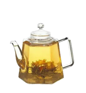 🫖 332db41a trà, ấm trà, hoa, trà hoa, ấm trà thủy tinh, đồ uống telegram sticker