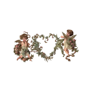 🧚‍♀ 7ef9dfe1 Thiên thần nhỏ, Thiên thần, Trái tim, Hoa, Cổ điển, Trang trí telegram sticker