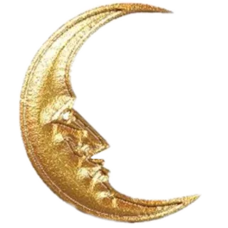 ✨ 8a396f90 mặt trăng, trăng lưỡi liềm, thiên thể, vàng, khuôn mặt telegram sticker