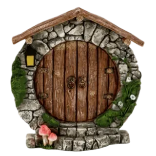 🍃 8b04fff1 cửa thần tiên, cửa hobbit, cửa đá, cửa gỗ, fantasie, thu nhỏ, kỳ quái telegram sticker