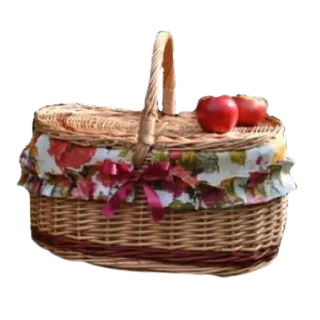 🧺 d3b85bb6 giỏ, dã ngoại, táo, đan, thức ăn, trái cây telegram sticker