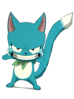 😁 5c3f412a Happy Fairy Tail Anime, Chat, Mignon, Conte de fées, Joyeux telegram sticker