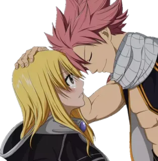 ❤ 0e3c386b Natsu Dragneel Fairy Tail anime, fairy tail, natsu, lucy, fanart, characters whatsapp sticker