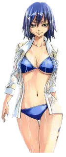 😏 1a47087d anime girl, bikini, beach, fan art, cartoon, female character whatsapp sticker