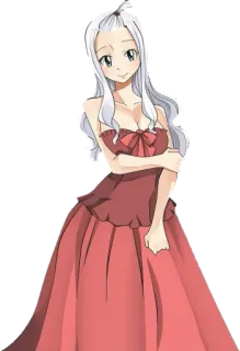 😊 a4e2000e Mirajane Strauss Fairy Tail anime, character, dress, fairy tail, mirajane strauss whatsapp sticker