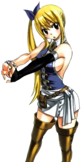 🤔 f135d1b4 Lucy Heartfilia Fairy Tail anime, manga, blonde, magic, girl whatsapp sticker